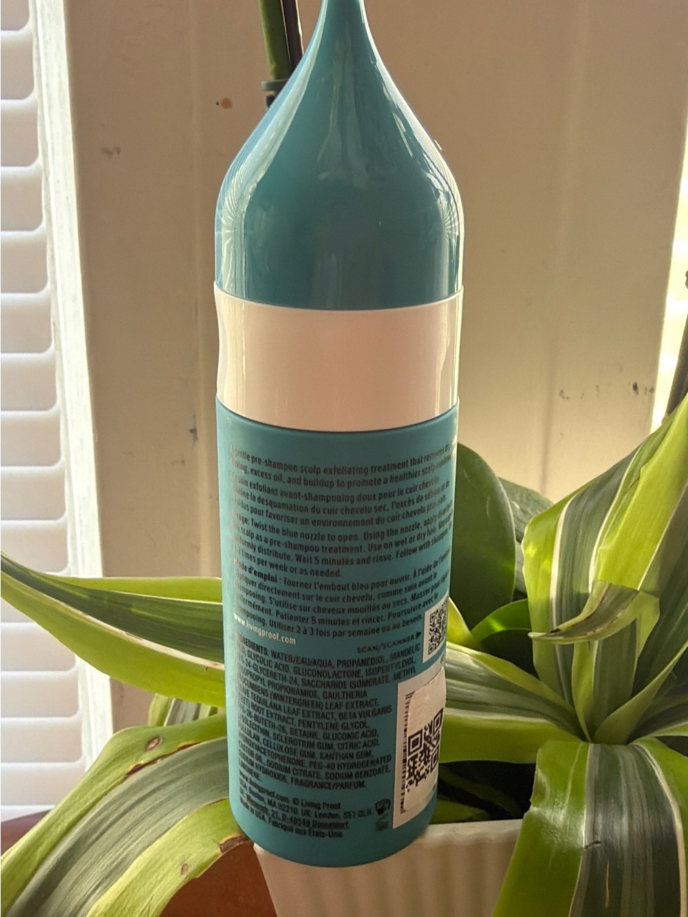 Living Proof Turquoise Scalp Care Exfoliator Bottle - Picture 3 of 3